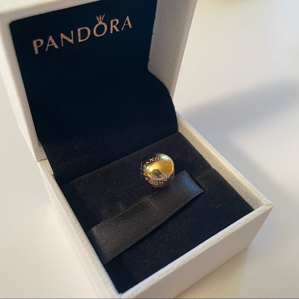 Pandora shine 18k gold plated silver clip charm